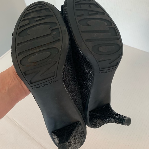 Kenneth Cole women’s black patent leather cone heel pump shoes size 10 - Picture 7 of 9